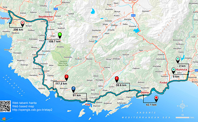 Tour of Turkey stage 2  map